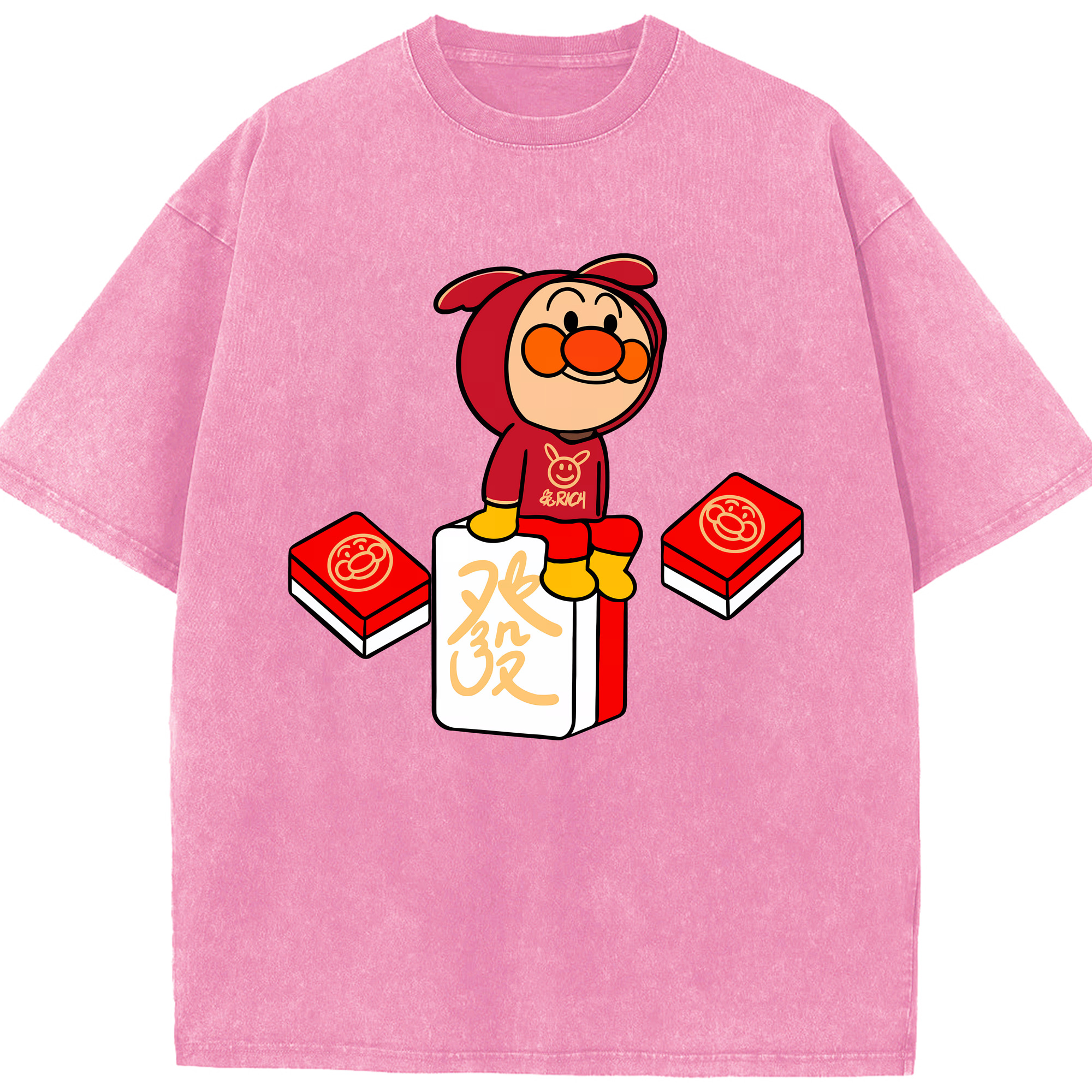 （画像用） アンパンマン Anpanman 綿100% ヴィンテージ風 半袖Tシャツ（フロントプリント）